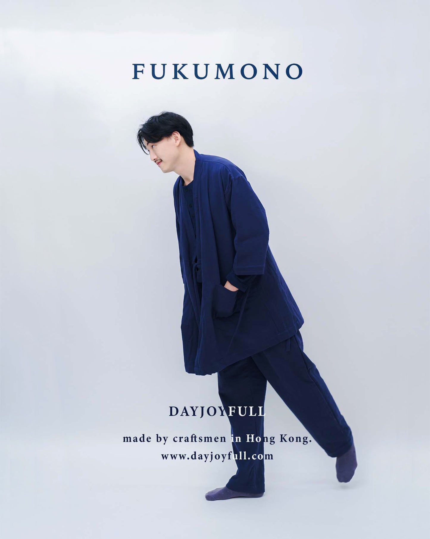 FUKUMONO KIMONO - NAVY BLUE